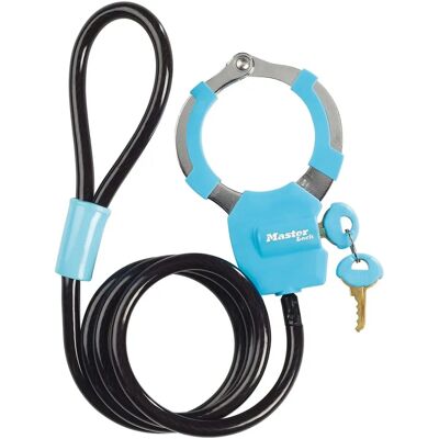 Zamek na kabel Master Lock - 1m Niebieski na klucz dla rowerów, hulajnóg, sprzętu sportowego Zamek na kabel Master Lock - 1m Niebieski na klucz dla rowerów, hulajnóg, sprzętu sportowego