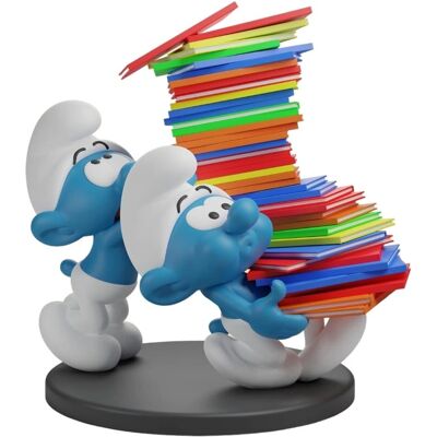Plastoy Smurfs Collectible Figurine - Pile d'Albums Collection - 12411 Plastoy Smurfs Collectible Figurine - Pile d'Albums Collection - 12411