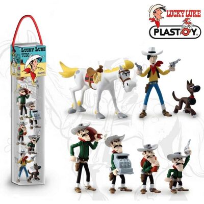 Figurines Lucky Luke 7-Pack Plastoy - 4-10cm - Publicité Figurines Lucky Luke 7-Pack Plastoy - 4-10cm - Publicité
