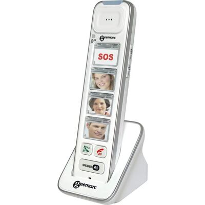 BigBuy Schnurlostelefon Weiß - Festnetztelefon BigBuy Schnurlostelefon Weiß - Festnetztelefon