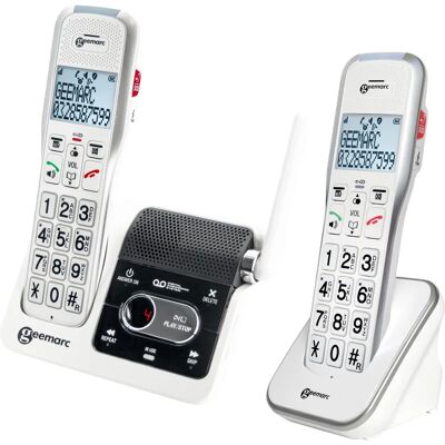 Téléphone sans fil Geemarc 595 ULE - Amplificateur & Haut-parleur - Facile pour seniors - Publicité Téléphone sans fil Geemarc 595 ULE - Amplificateur & Haut-parleur - Facile pour seniors - Publicité