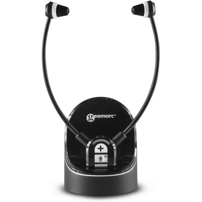 Geemarc CL7370 Kabellose TV-Kopfhörer - Kopfhörer für Fernseher mit Basisstation Geemarc CL7370 Kabellose TV-Kopfhörer - Kopfhörer für Fernseher mit Basisstation