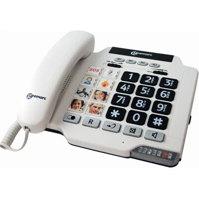 Photophone 100 Blanco de Geemarc - Teléfono para mayores con botones de fotos Photophone 100 Blanco de Geemarc - Teléfono para mayores con botones de fotos