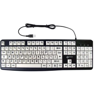 Geemarc KBSV3 USB Tastatur - QWERTZ Weiß/Schwarz - Große Tasten Geemarc KBSV3 USB Tastatur - QWERTZ Weiß/Schwarz - Große Tasten