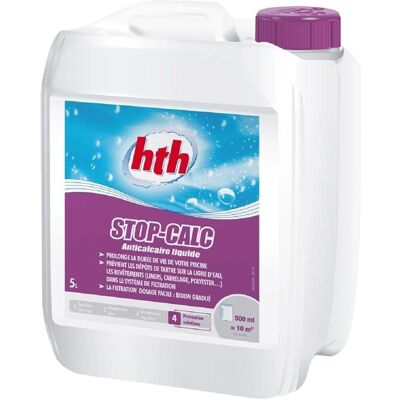 HTH Stop-Calc - Produit chimique pour piscine - Publicité HTH Stop-Calc - Produit chimique pour piscine - Publicité
