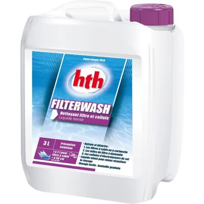 hth Filterwash - Nettoyant filtre piscine - Bidon 3L - Publicité hth Filterwash - Nettoyant filtre piscine - Bidon 3L - Publicité