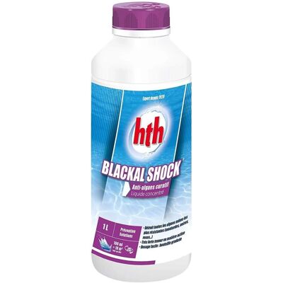 Hth Blackal Shock - Traitement anti-algues pour piscine - 1L - Publicité Hth Blackal Shock - Traitement anti-algues pour piscine - 1L - Publicité