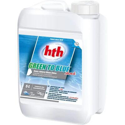 Hth Green to blue Shock - Traitement de l’eau de piscine - Vert à bleu - 15 kg - Publicité Hth Green to blue Shock - Traitement de l’eau de piscine - Vert à bleu - 15 kg - Publicité