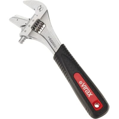 Virax verstellbarer Schraubenschlüssel - Reversible Kiefer, 8" - Verstellbar 6-10" - ISO/ASME Virax verstellbarer Schraubenschlüssel - Reversible Kiefer, 8" - Verstellbar 6-10" - ISO/ASME