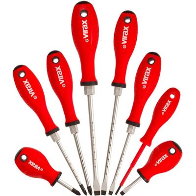 Virax Modelo 341820 - Juego de 8 Destornilladores Magnéticos Virax Modelo 341820 - Juego de 8 Destornilladores Magnéticos