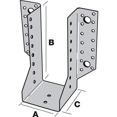 SIMPSON Strong-Tie - Scarpa da carpenteria per flangia esterna T.250 x L.70 x H.90 mm - spessore 2 mm - SAE250/70/2 - Quincaillerie - Publicité SIMPSON Strong-Tie - Scarpa da carpenteria per flangia esterna T.250 x L.70 x H.90 mm - spessore 2 mm - SAE250/70/2 - Quincaillerie - Publicité
