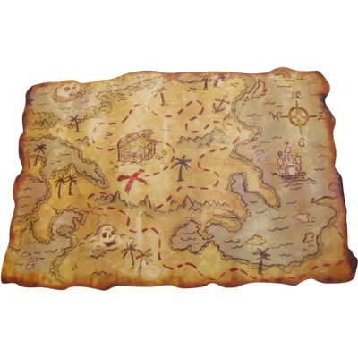JADEO Pirate plastic card - Treasure Map 29x45cm JADEO Pirate plastic card - Treasure Map 29x45cm