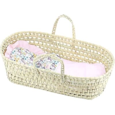 PETITCOLLIN Berceau Liberty Rose 50 cm - Coton - Rose Mixte - Publicité PETITCOLLIN Berceau Liberty Rose 50 cm - Coton - Rose Mixte - Publicité