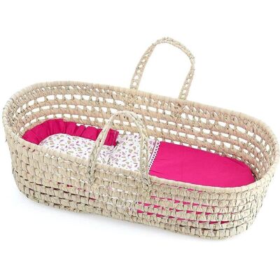 Couffin pour poupées Petitcollin - Palme naturelle - Linge beige - 36-50cm - Publicité Couffin pour poupées Petitcollin - Palme naturelle - Linge beige - 36-50cm - Publicité