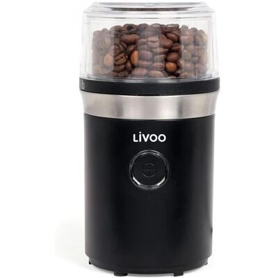 Livoo Modello DOD190 Macinacaffè in Acciaio Inox Nero Livoo Modello DOD190 Macinacaffè in Acciaio Inox Nero