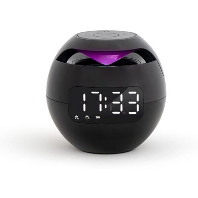 Livoo Bluetooth wekkerluidspreker - 3 W, Oplaadbaar, Transparant Livoo Bluetooth wekkerluidspreker - 3 W, Oplaadbaar, Transparant