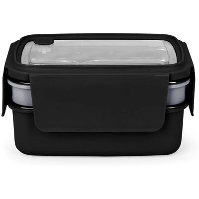 Livoo Boîte à lunch isotherme - Acier inoxydable - Noir - Lunchbox - Publicité Livoo Boîte à lunch isotherme - Acier inoxydable - Noir - Lunchbox - Publicité