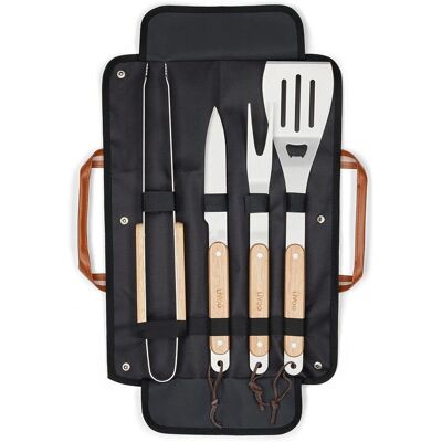 Livoo Gs162 Roestvrij Stalen Barbecue Accessoires Set - 4 Stuks Livoo Gs162 Roestvrij Stalen Barbecue Accessoires Set - 4 Stuks