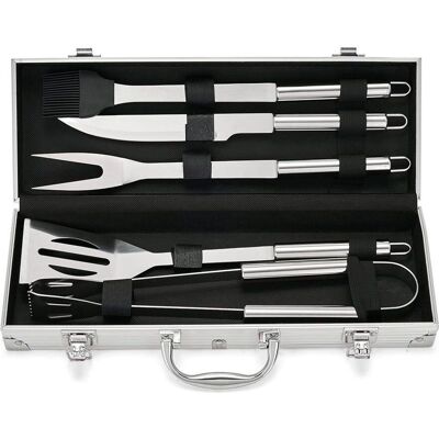 Livoo Set di utensili per barbecue - 5 pezzi in acciaio inossidabile Livoo Set di utensili per barbecue - 5 pezzi in acciaio inossidabile