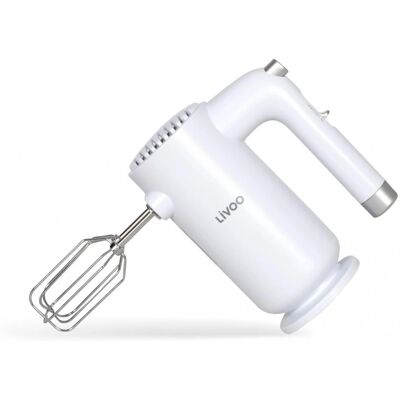 Mixeur à Main Livoo - 250W, 5 Vitesses, Turbo - Blanc Mixeur à Main Livoo - 250W, 5 Vitesses, Turbo - Blanc