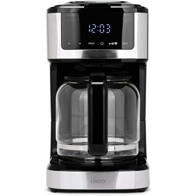 Livoo Programmierbare elektrische Kaffeemaschine - Schwarz - 15 Tassen Livoo Programmierbare elektrische Kaffeemaschine - Schwarz - 15 Tassen