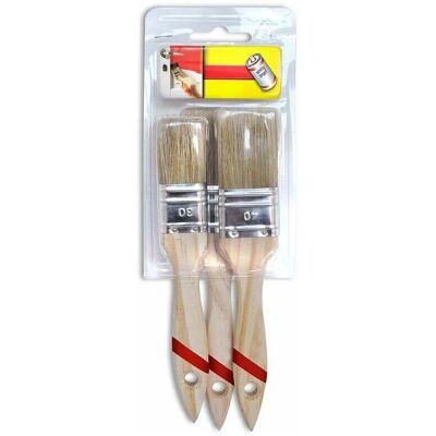 Set di Pennelli NESPOLI con Manico in Legno - 30/40/50 mm per Solventi Set di Pennelli NESPOLI con Manico in Legno - 30/40/50 mm per Solventi