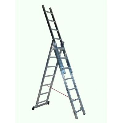 Escalux Échelle - 3.19 m - Rigid, Pliable, 3 Niveaux Escalux Échelle - 3.19 m - Rigid, Pliable, 3 Niveaux