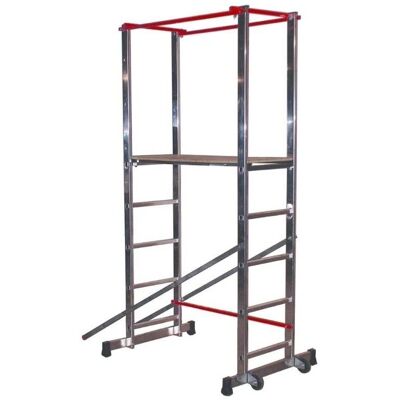 Échafaudage aluminium Escalux Stratus 140 - Hauteur de travail 3,6 m - Léger et Sûr Échafaudage aluminium Escalux Stratus 140 - Hauteur de travail 3,6 m - Léger et Sûr