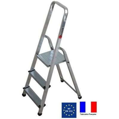 Escalux Escabeau aluminium usage mixte 3 marches - Échelle Escalux Escabeau aluminium usage mixte 3 marches - Échelle