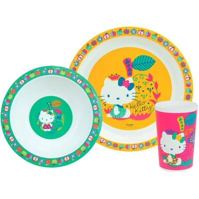 Zestaw obiadowy dla dzieci Fun House Hello Kitty - Bezpieczny do mikrofalówki Zestaw obiadowy dla dzieci Fun House Hello Kitty - Bezpieczny do mikrofalówki