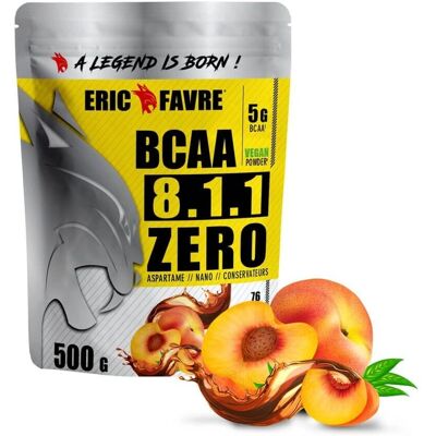 Eric Favre BCAA Vegan 8.1.1 Zero Pêche 500g - Complément alimentaire - Publicité Eric Favre BCAA Vegan 8.1.1 Zero Pêche 500g - Complément alimentaire - Publicité