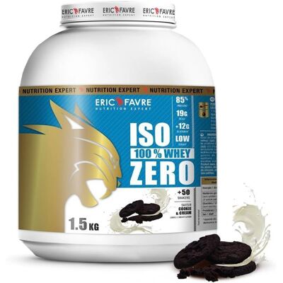 ERIC FAVRE Iso Zero 100% Whey Cookies & Cream - Poudre de Protéine - Publicité ERIC FAVRE Iso Zero 100% Whey Cookies & Cream - Poudre de Protéine - Publicité
