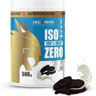 Eric Favre Iso Zero 100% Whey Cookies & Cream - Protéine - Publicité Eric Favre Iso Zero 100% Whey Cookies & Cream - Protéine - Publicité
