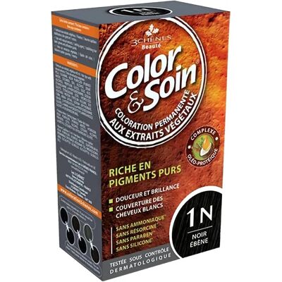 Les 3 Chênes Tinte Negra para Cabello - Natural y Suave - Tinte para Cabello Les 3 Chênes Tinte Negra para Cabello - Natural y Suave - Tinte para Cabello