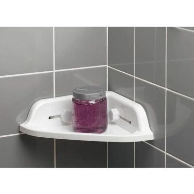 Marque - Étagère de Douche d'Angle avec Ventouses - Accessoire de Salle de Bain - Publicité Marque - Étagère de Douche d'Angle avec Ventouses - Accessoire de Salle de Bain - Publicité