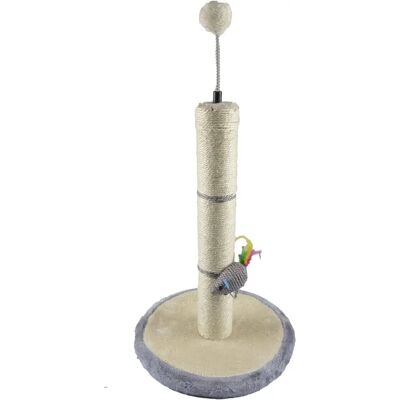 Arbre à chat en sisal avec jouets - 46cm, base 30cm - Publicité Arbre à chat en sisal avec jouets - 46cm, base 30cm - Publicité