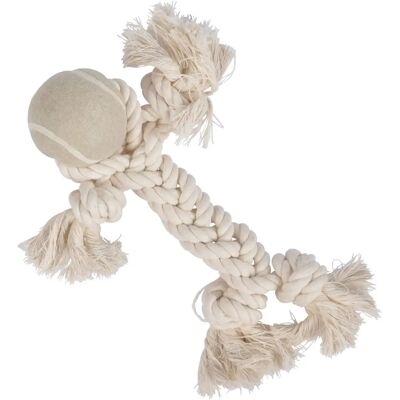 Jouet pour chien Love Story - Corde avec nœuds et balle - 25cm - Publicité Jouet pour chien Love Story - Corde avec nœuds et balle - 25cm - Publicité