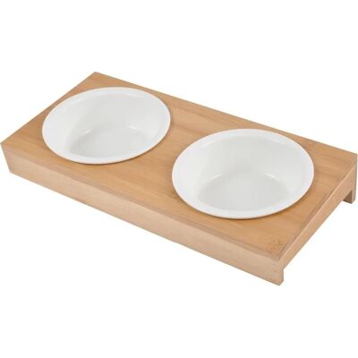 Miski ceramiczne Love Story z bambusowym stojakiem - Małe Miski ceramiczne Love Story z bambusowym stojakiem - Małe