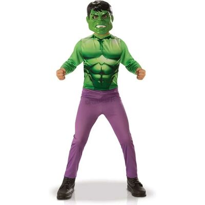Marvel Jungen Hulk Kostüm - Muskel-Print - Handwäsche Marvel Jungen Hulk Kostüm - Muskel-Print - Handwäsche