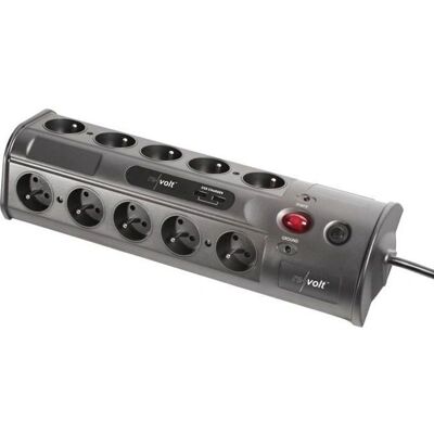 Revolt Multiprise - 10 Prises, 2 Ports USB - Publicité Revolt Multiprise - 10 Prises, 2 Ports USB - Publicité