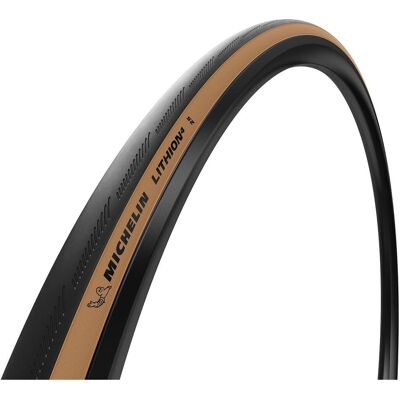 Michelin Lithion 4 noir marron 700x23 - Roue - Publicité Michelin Lithion 4 noir marron 700x23 - Roue - Publicité