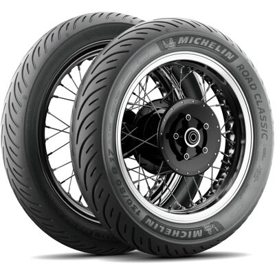 Michelin Road Classic 100/90-18 - Pneu moto - Publicité Michelin Road Classic 100/90-18 - Pneu moto - Publicité