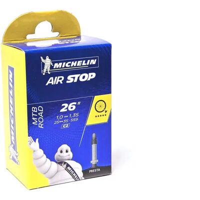 Michelin C2 AirStop Butyl 26" MTB Binnenband - Zwart - Puncture Resistant Michelin C2 AirStop Butyl 26" MTB Binnenband - Zwart - Puncture Resistant
