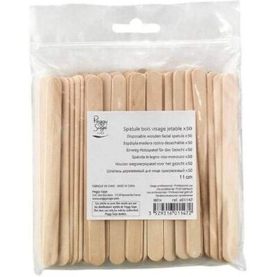Spatule en bois jetable Peggy Sage - 11cm - 50 pièces - Outil cosmétique - Publicité Spatule en bois jetable Peggy Sage - 11cm - 50 pièces - Outil cosmétique - Publicité