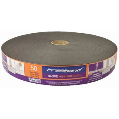 TRAMICO SA Tramiband sr Bande acoustique - 65x3mm, 30m - Usage intérieur TRAMICO SA Tramiband sr Bande acoustique - 65x3mm, 30m - Usage intérieur