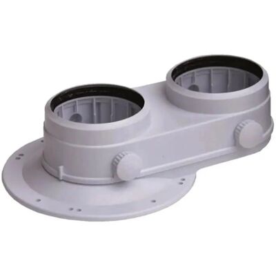 Saunier Duval - Adaptador excéntrico 80-80 con toma de análisis - Adaptador de humos Saunier Duval - Adaptador excéntrico 80-80 con toma de análisis - Adaptador de humos