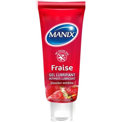 Manix Gel Lubrifiant Fraise à Base d'Eau - Lubrifiant Manix Gel Lubrifiant Fraise à Base d'Eau - Lubrifiant