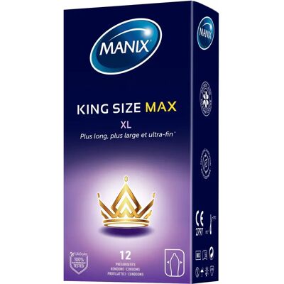 Préservatifs King Size Max XL de Manix - Naturel, 12 pièces Préservatifs King Size Max XL de Manix - Naturel, 12 pièces