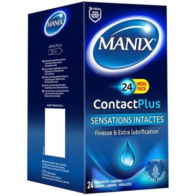Préservatifs Manix Contact Plus - Sensibles, Vanille, 24 pcs Préservatifs Manix Contact Plus - Sensibles, Vanille, 24 pcs