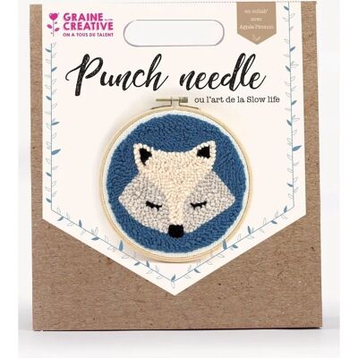 Zestaw Punch Needle Fox z Akrylu - Wyprawa w Rilievo - Okrąg 20cm Zestaw Punch Needle Fox z Akrylu - Wyprawa w Rilievo - Okrąg 20cm